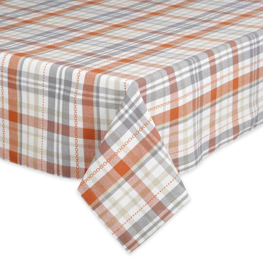 DII® 84" Autumn Afternoon Plaid Tablecloth